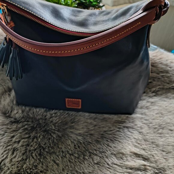 Dooney & Bourke Florentine Twist Strap Hobo Shoulder Bag (Navy) - Picture 4 of 8